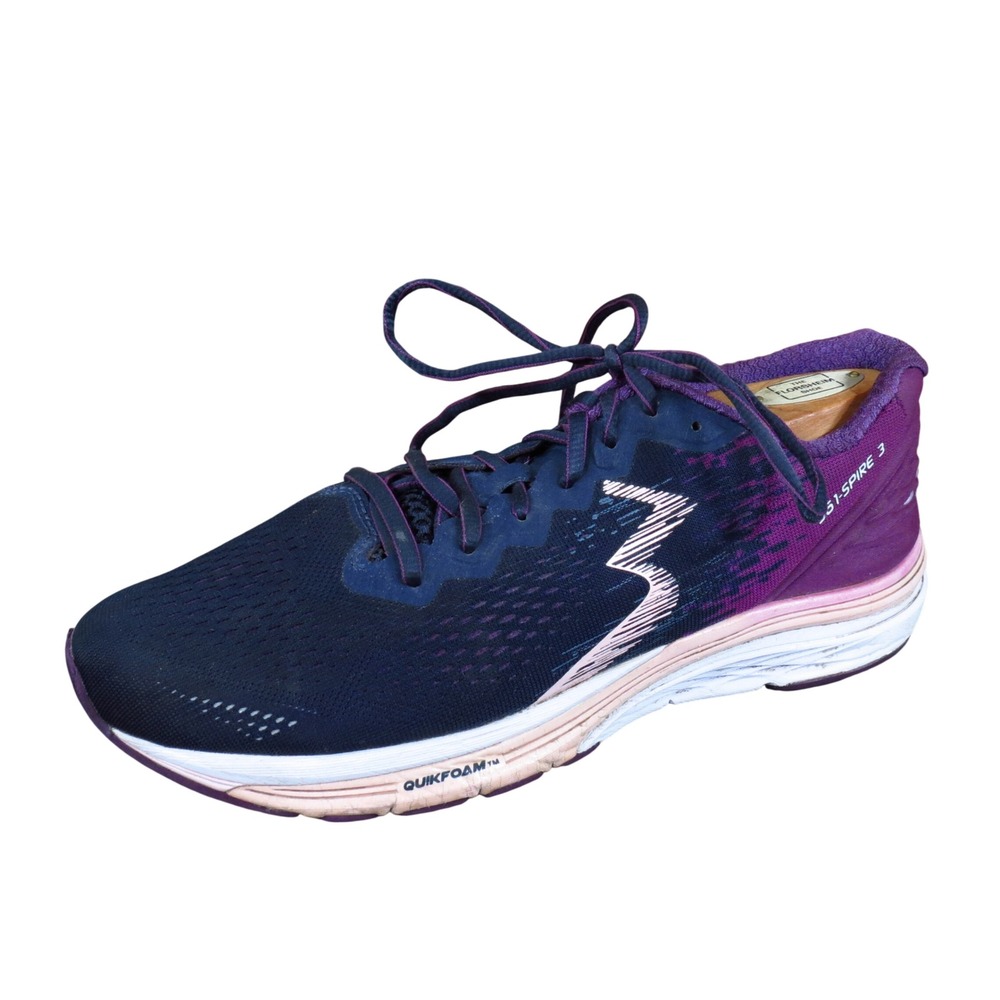 361 Degrees Spire 3 Women Running Shoes Size 9 Performance Training Navy Purple